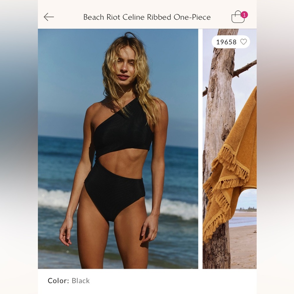 Beach Riot Blue One-Piece Swimsuit - Picture 3 of 4